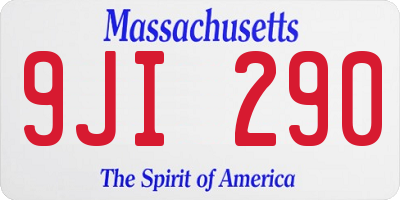 MA license plate 9JI290