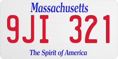 MA license plate 9JI321