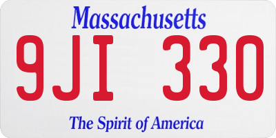 MA license plate 9JI330