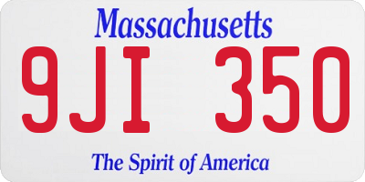 MA license plate 9JI350