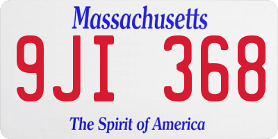 MA license plate 9JI368