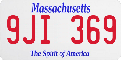 MA license plate 9JI369