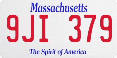 MA license plate 9JI379