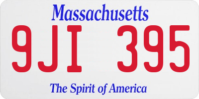 MA license plate 9JI395