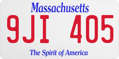 MA license plate 9JI405
