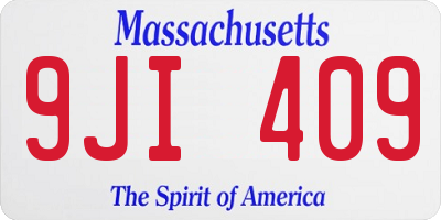 MA license plate 9JI409