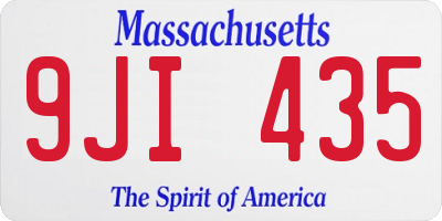 MA license plate 9JI435
