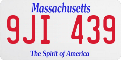 MA license plate 9JI439