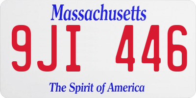 MA license plate 9JI446