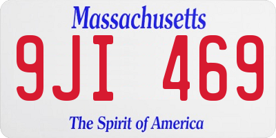 MA license plate 9JI469
