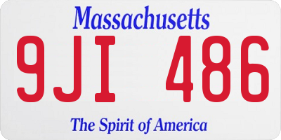 MA license plate 9JI486