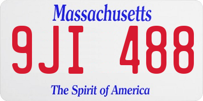 MA license plate 9JI488