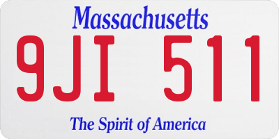 MA license plate 9JI511