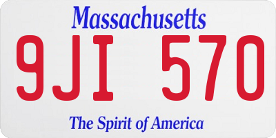 MA license plate 9JI570