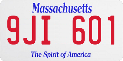 MA license plate 9JI601