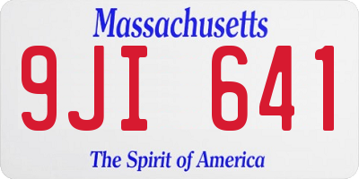 MA license plate 9JI641