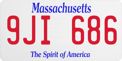 MA license plate 9JI686