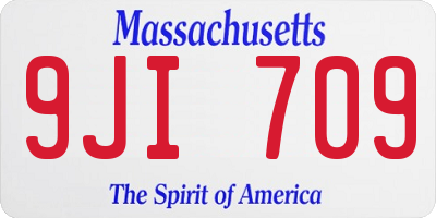 MA license plate 9JI709