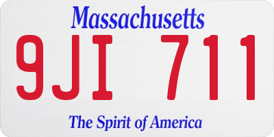 MA license plate 9JI711