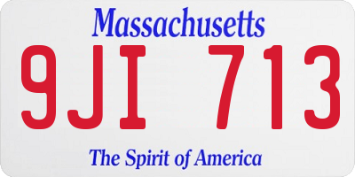 MA license plate 9JI713
