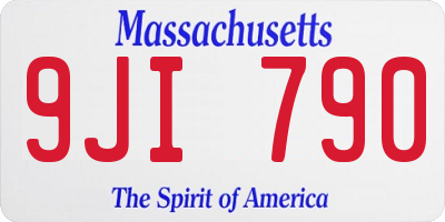 MA license plate 9JI790