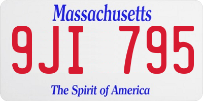 MA license plate 9JI795