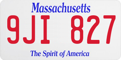 MA license plate 9JI827