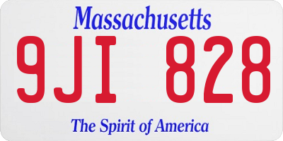MA license plate 9JI828