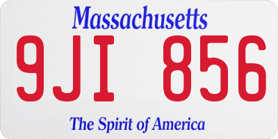 MA license plate 9JI856