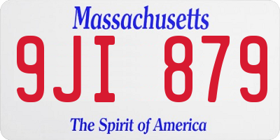 MA license plate 9JI879