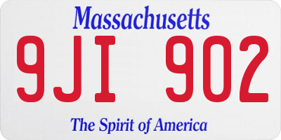 MA license plate 9JI902