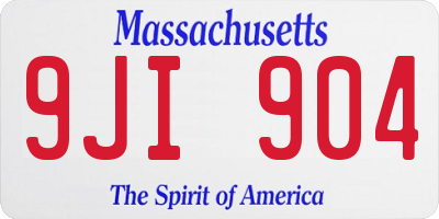 MA license plate 9JI904