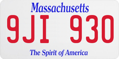 MA license plate 9JI930