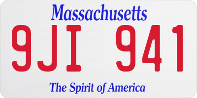 MA license plate 9JI941