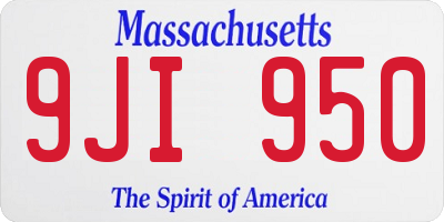 MA license plate 9JI950