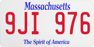 MA license plate 9JI976