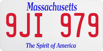 MA license plate 9JI979