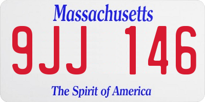 MA license plate 9JJ146