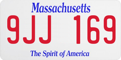 MA license plate 9JJ169