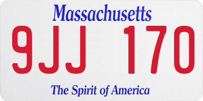 MA license plate 9JJ170