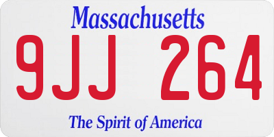 MA license plate 9JJ264