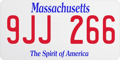 MA license plate 9JJ266
