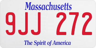 MA license plate 9JJ272
