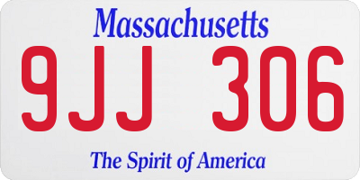 MA license plate 9JJ306