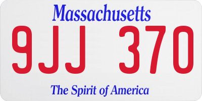 MA license plate 9JJ370