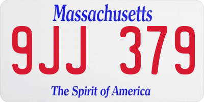 MA license plate 9JJ379