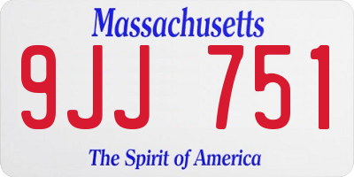 MA license plate 9JJ751