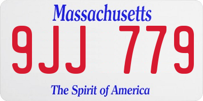 MA license plate 9JJ779