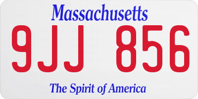 MA license plate 9JJ856