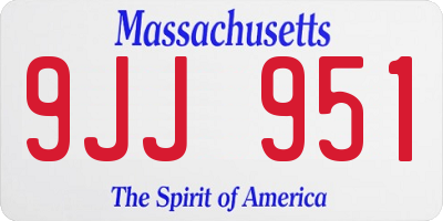 MA license plate 9JJ951